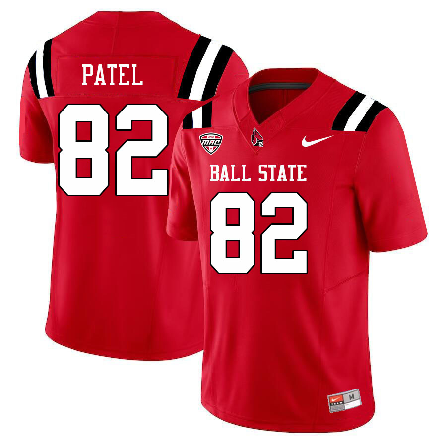 Ball State Cardinals #82 Dahya Patel College Football Jerseys Stitched Sale-Cardinal
